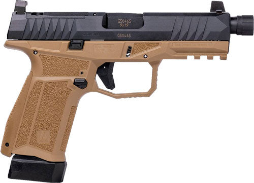 Global Ordnance AREX Delta Gen2 Tactical M OR 9mm 4.6" 15+1/17+1 Semi-Auto Pistol - Threaded, Blk/FDE