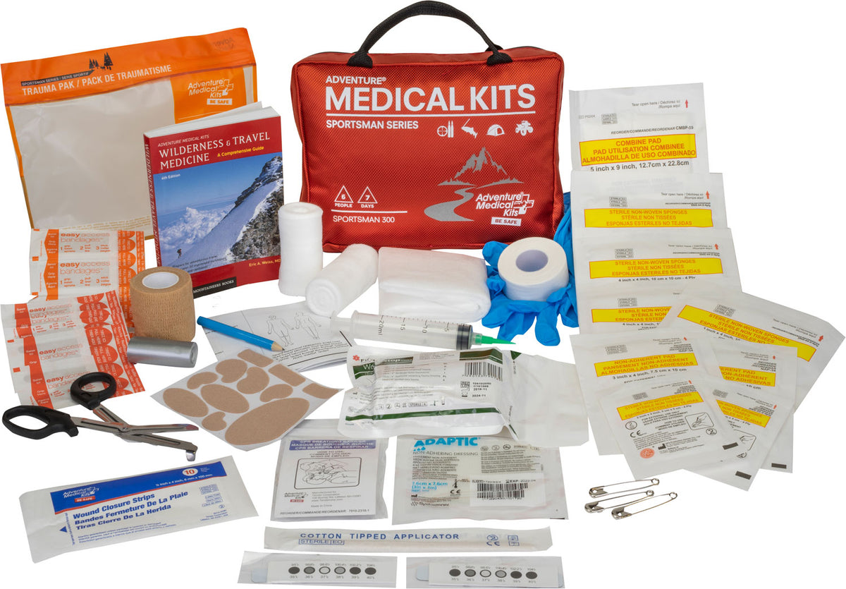 Adventure Medical Kits Sportsman 300 First Aid Kit - 127 Pieces, 1-6 People 1-7 Days