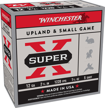 Winchester Ammunition Super-X 12 Gauge 2.75" 1-1/4 oz #5 Shot 1220 fps - 25 Rd Box