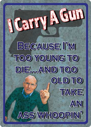 Rivers Edge 12"x17" "Too Young To Die" Tin Sign