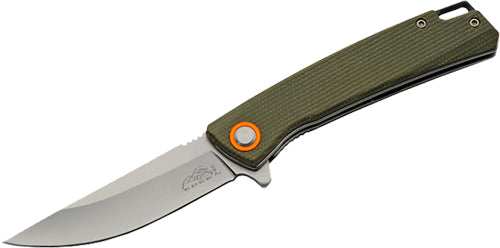 SZCO Sawmill RUC 4" Green Micarta Folding Knife D2 Steel Blade