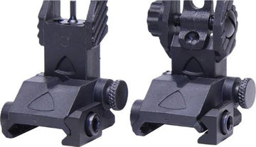 Guntec USA AR-15 EZ Sights Polymer Back Up Iron Sight Set - Low Profile BUIS