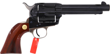 Cimarron Pistoleer .45 LC 5.5" 6-Shot SAO Revolver - Blued/Nickel Backstrap Walnut