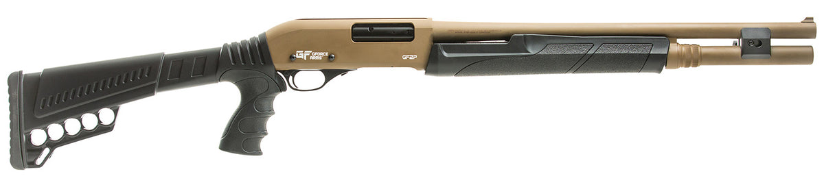 GForce Arms GF2P 12GA 18.5" 3" 7+1 Pistol Grip Pump Shotgun - Flat Dark Earth