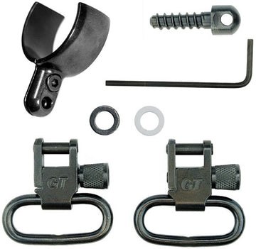 GrovTec GTSW202 1" Barrel Band Sling Swivel Set .975"-1.025" Diameter - Black Oxide Steel