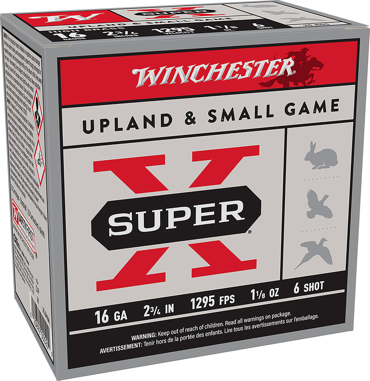 Winchester Ammunition Super-X 16 Gauge 2.75" 1-1/8 oz #6 Shot 1295 fps - 25 Rd Box