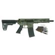 Great Lakes Firearms GL15 AR-15 223 Wylde 7.5" 30-Rd Semi-Auto Pistol - Lichen Green Bundle w/ 5 Knives