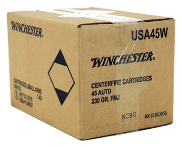 Winchester USA 45 ACP 230gr FMJ-RN - 600 Round Case