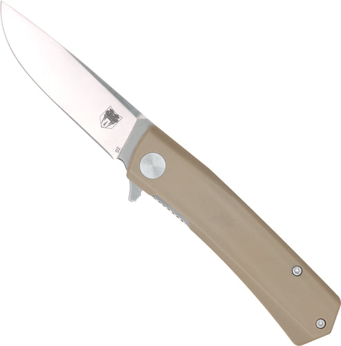 CobraTec Knives Serpent 3" D2 Drop Point Tan G-10 Folding Knife