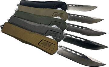Great Lakes Firearms GLFA GL10 AR-10 .308 Win 16" 10+1 Semi-Auto Rifle - Lichen Black w/ 5 OTF Knives