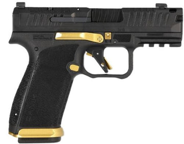 Canik Mete MC9 Prime 9mm Luger 3.64" 17+1 Semi-Auto Pistol - TALO Black/Gold