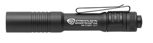 STREAMLIGHT MICROSTREAM USB WHITE LED BLACK W/POCKET CLIP