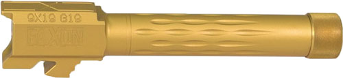 Faxon Firearms Match Series Glock 19 9mm Luger Flame Fluted Threaded Barrel - TiN PVD