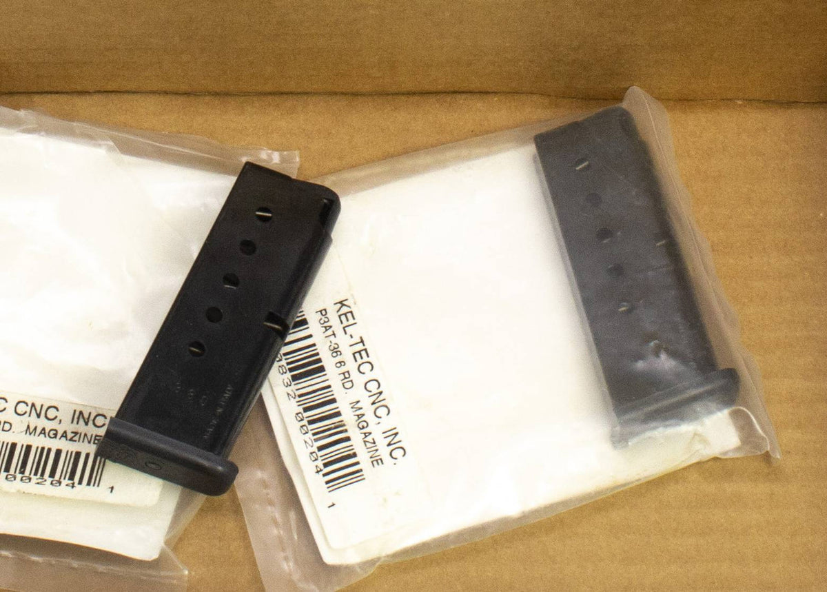 (2) NEW KEL-TEC P3AT 380 ACP 6RD MAGAZINES