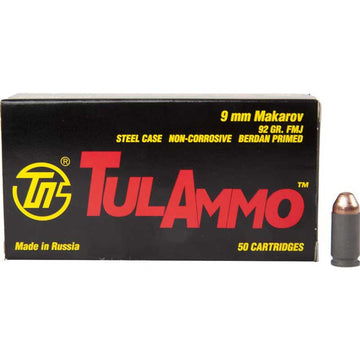 TulAmmo 9x18 FMJ 92GR 500RD
