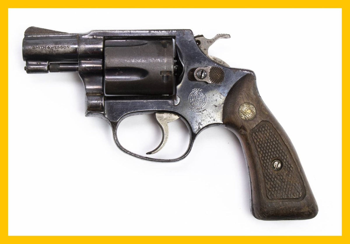 S&W 36, .38 Special 2 BARREL BLUED FIXED SIGHT SQUARE BUTT6570