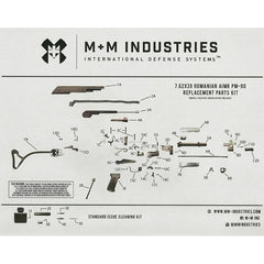 AK47 Romanian PM-90 AIMR AK-47 7.62x39 Parts Kit with Side-Folding Stock NOW with Populated NEW! 12 USA Made Nitrided Barrel