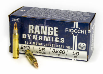 Fiocchi 223A Training Dynamics  223 Rem 55 gr Full Metal Jacket Boat Tail (FMJBT) 50rds