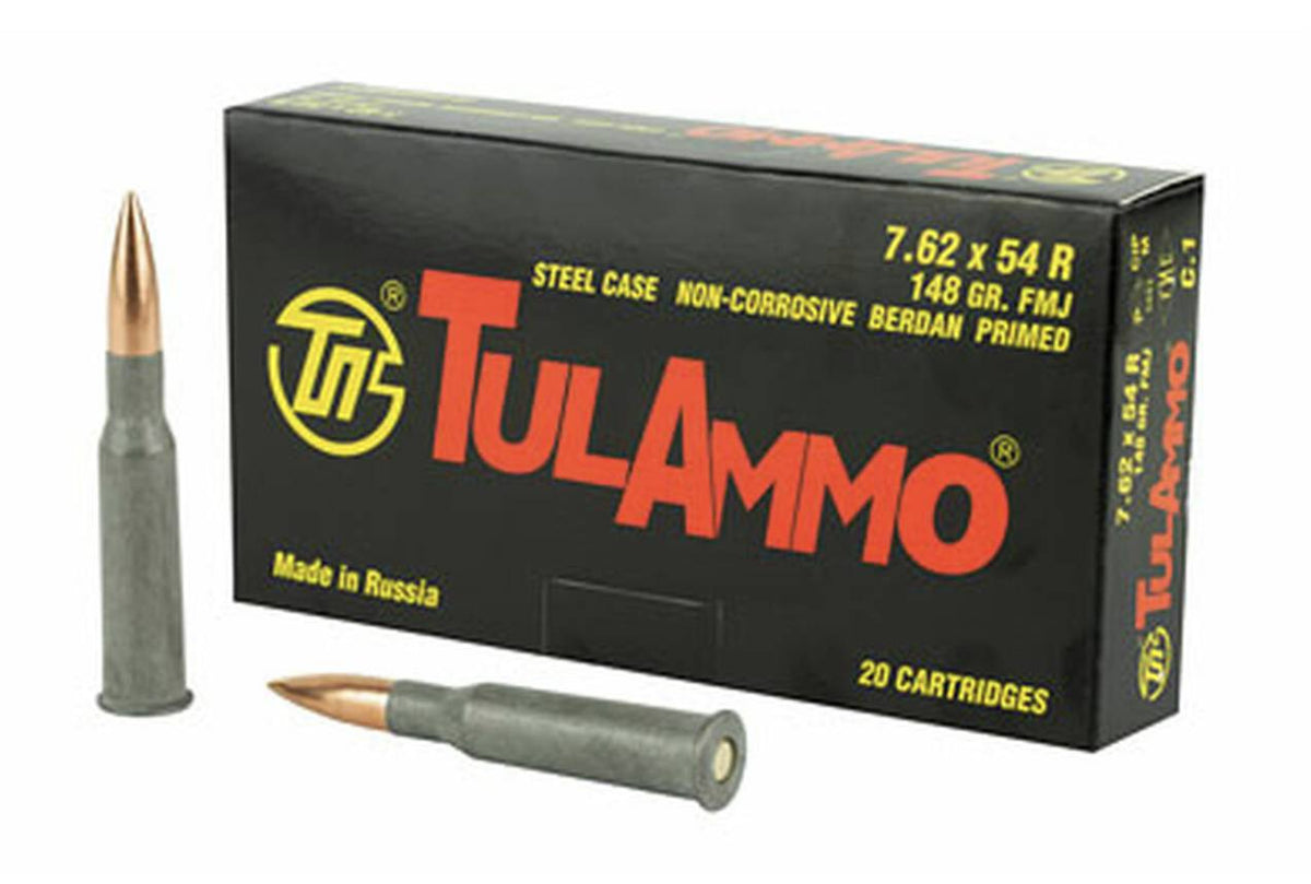 Tulammo TA762548 Rifle 7.62x54mmR 148 gr Full Metal Jacket (FMJ) 500rd Battlepack