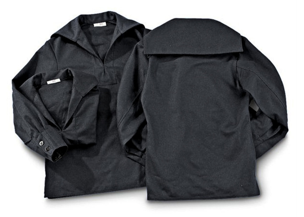 German Gabardine Dark Blue Navy Middy - Large