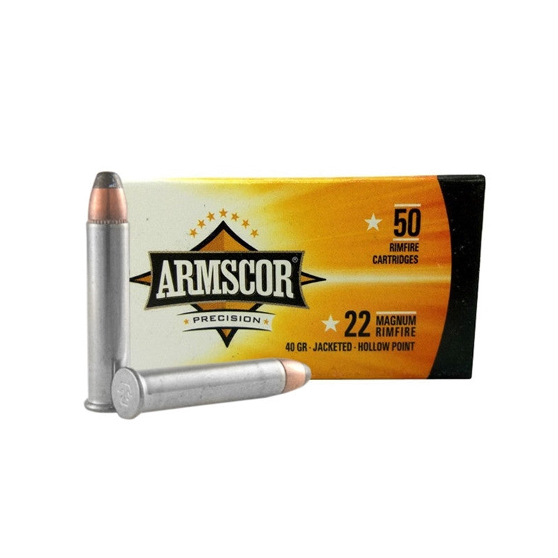 ARMSCOR AMMO .22WMR 40GR. JHP 50-PACK