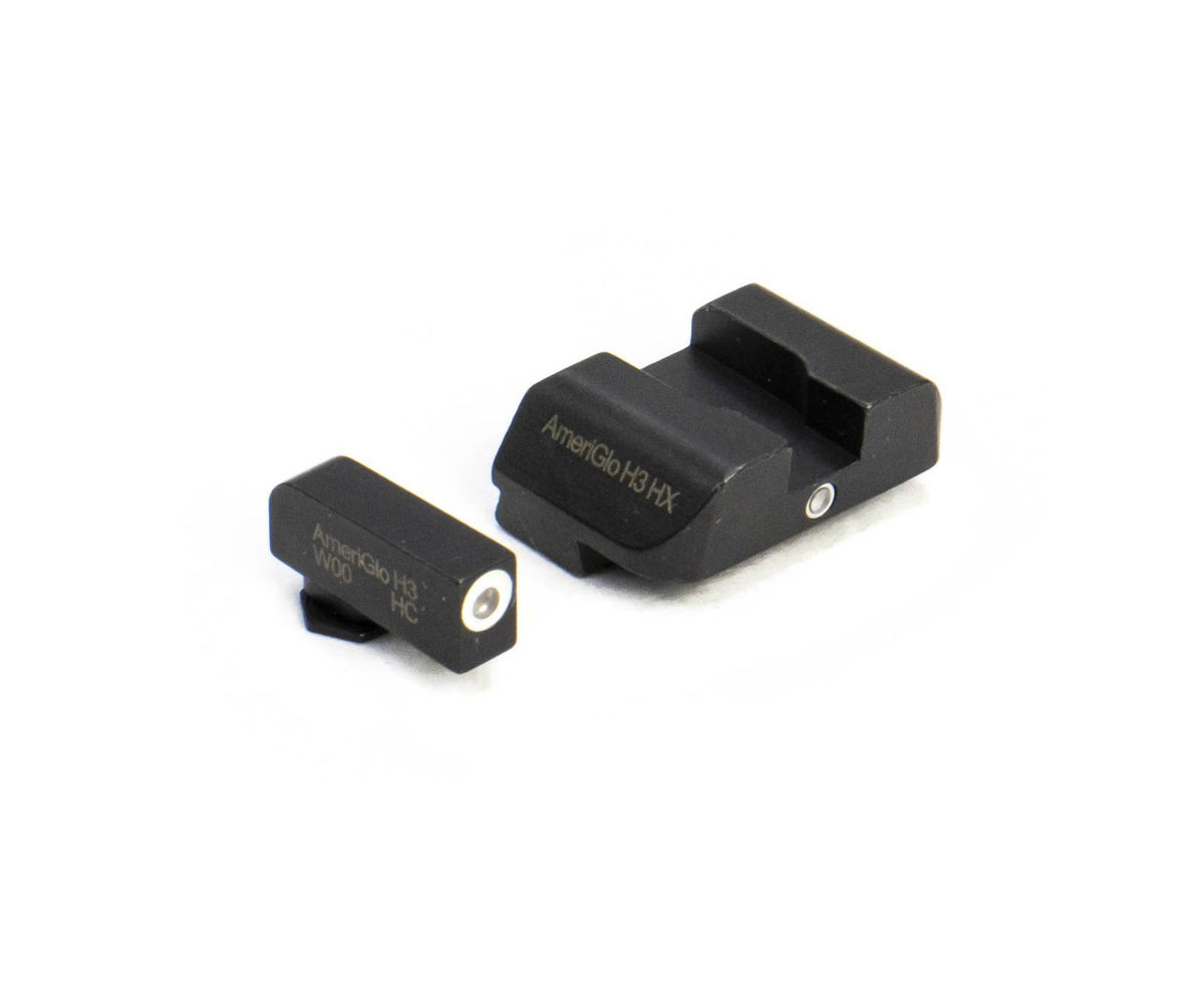 AmeriGlo GL102 i-Dot Night Sight Fits Glock 20/21 Tritium Green w/White Outline Front Tritium Green Rear