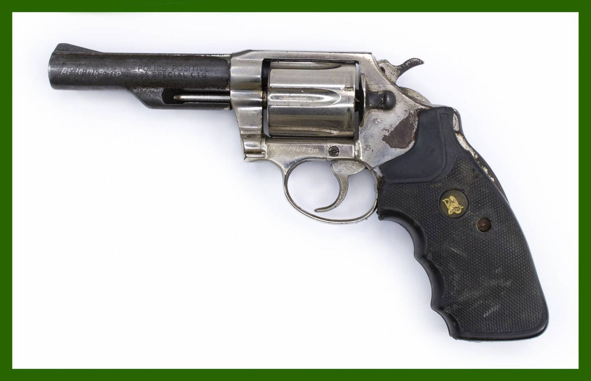 Colt Police Positive Revolver, .38 Special, 4 Heavy Barrel, Nickel