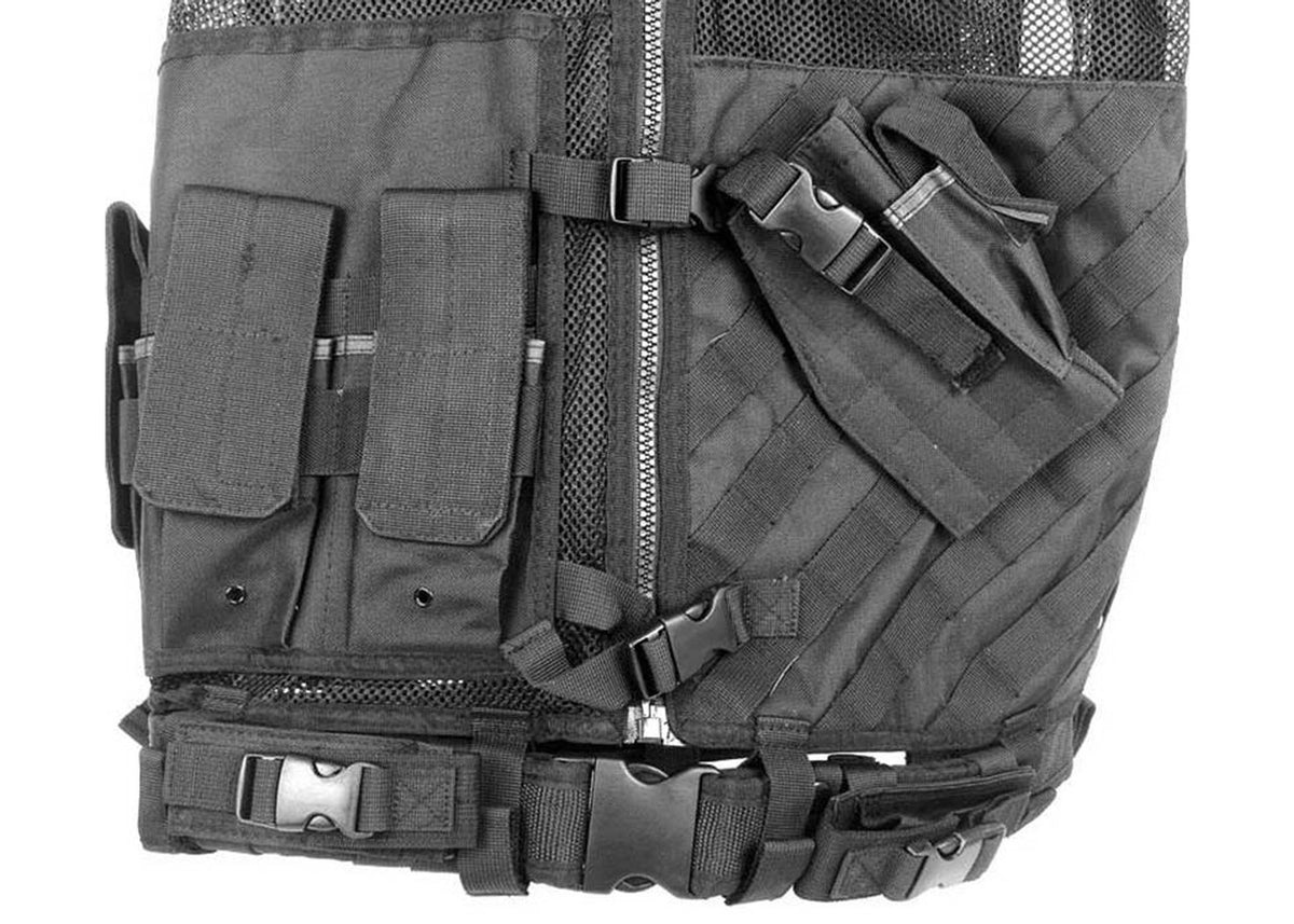 NCStar CTVL2916B Tactical  Vest XL-XXL Black PVC/Mesh Webbing