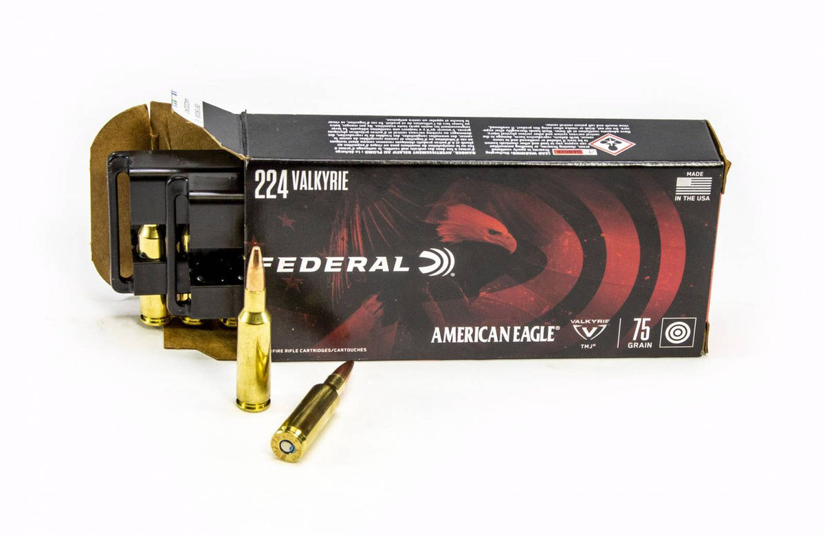 Federal 224 Valkyrie 75gr. American Eagle  Total  Metal Jacket (TMJ) 20 Bx/ 10 Cs