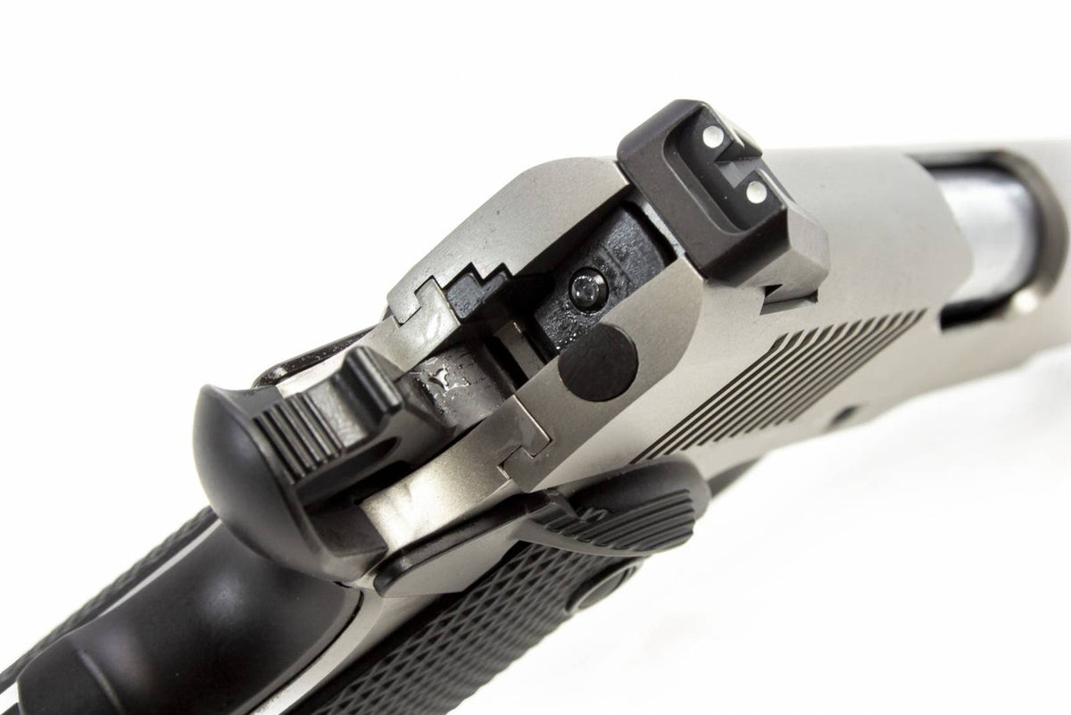 SDS Imports 1911, 45 ACP Carry 4.25 8+1 Stainless Steel Black Polymer Grip