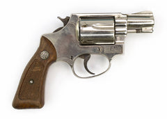 REVOLVER S&W 36 38SPL 2BARREL NICKEL FIXED SIGHT SQUARE BUTT