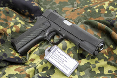SDS Imports 9mm Luger 9+1, 1911 A1 Service 5 Black Cerakote Black Cerakote Steel Slide Black Polymer Grip