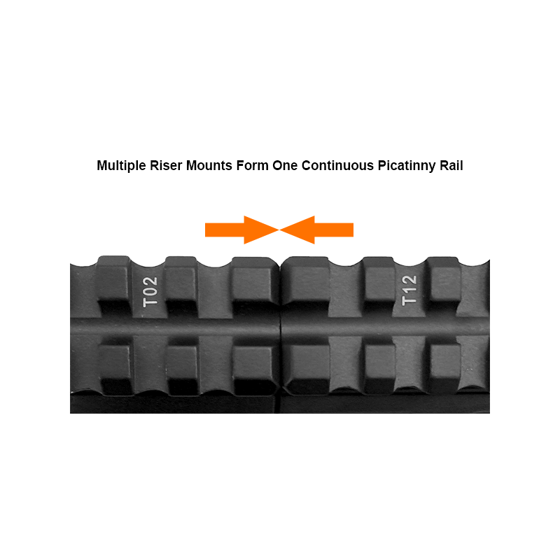 UTG Super Slim Picatinny Riser Mount, 0.50 Height, 13 Slots