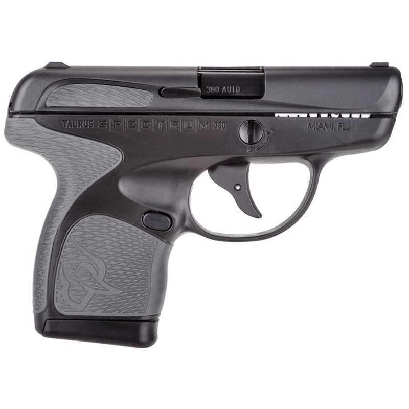 Taurus 1007031102 Spectrum  380 Automatic Colt Pistol (ACP) Double 2.80 6+1/7+1 Black Polymer Frame Gray Synthetic Grip Black Carbon Steel Slide
