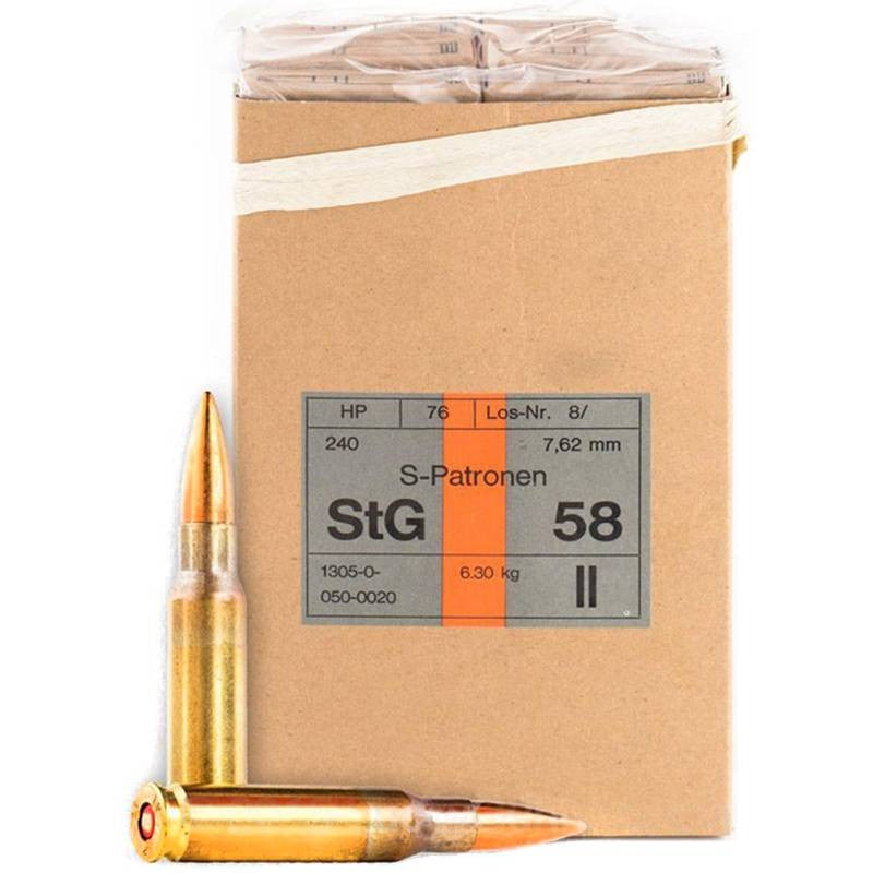 .308 Hirtenberger 146GR FMJ 960rd Case