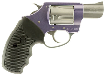 Charter Arms 52240 Pathfinder Lite Lavender Lady Revolver Single/Double 22 Long Rifle (LR) 2 6 Rd Black Rubber Grip Stainless