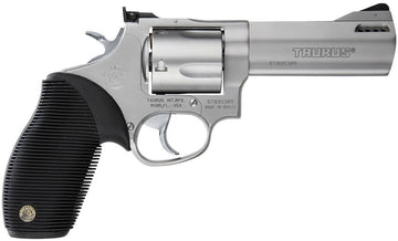 Taurus 2440049TKR Tracker Model 44 44 Rem Mag 5 Round 4 Stainless Steel Black Ribber Grip