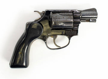 S&W 37 38 SPECIAL 2 BARREL REVOLVER AIRWEIGHT CUSTOM WOOD GRIPS-USED