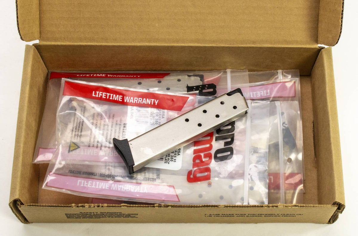 5 NEW PRO MAG BERSA THUNDER 380 10RD NICKEL PLATTED MAGS