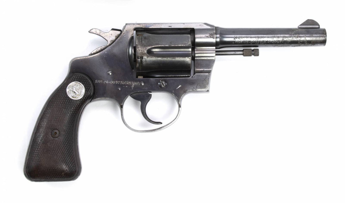COLT POLICE POSITIVE 32 COLT SPECIAL 3RD ISSUE 4 BARREL ROUND BUTT BLUED