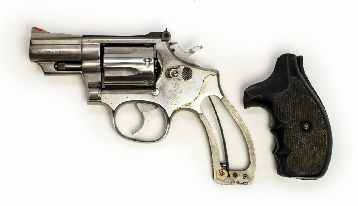 S&W REVOLVER 66-3 357 MAG 2.5 BARREL ADJ SIGHTS ROUND BUTT - STAINLESS W/ BLACK RUBBER GRIP9147