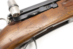 BERN K31 7.5x55 SWISS STRAIGHT PULL (C&R Eligible) W/O MAGAZINE - Dark StockHas a crack in the wood on the right hand side above the trigger.See pictures.