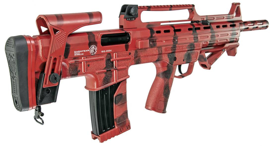 Garaysar FEAR104 12 Gauge Bullpup Stock Shotgun Red and Black Camo