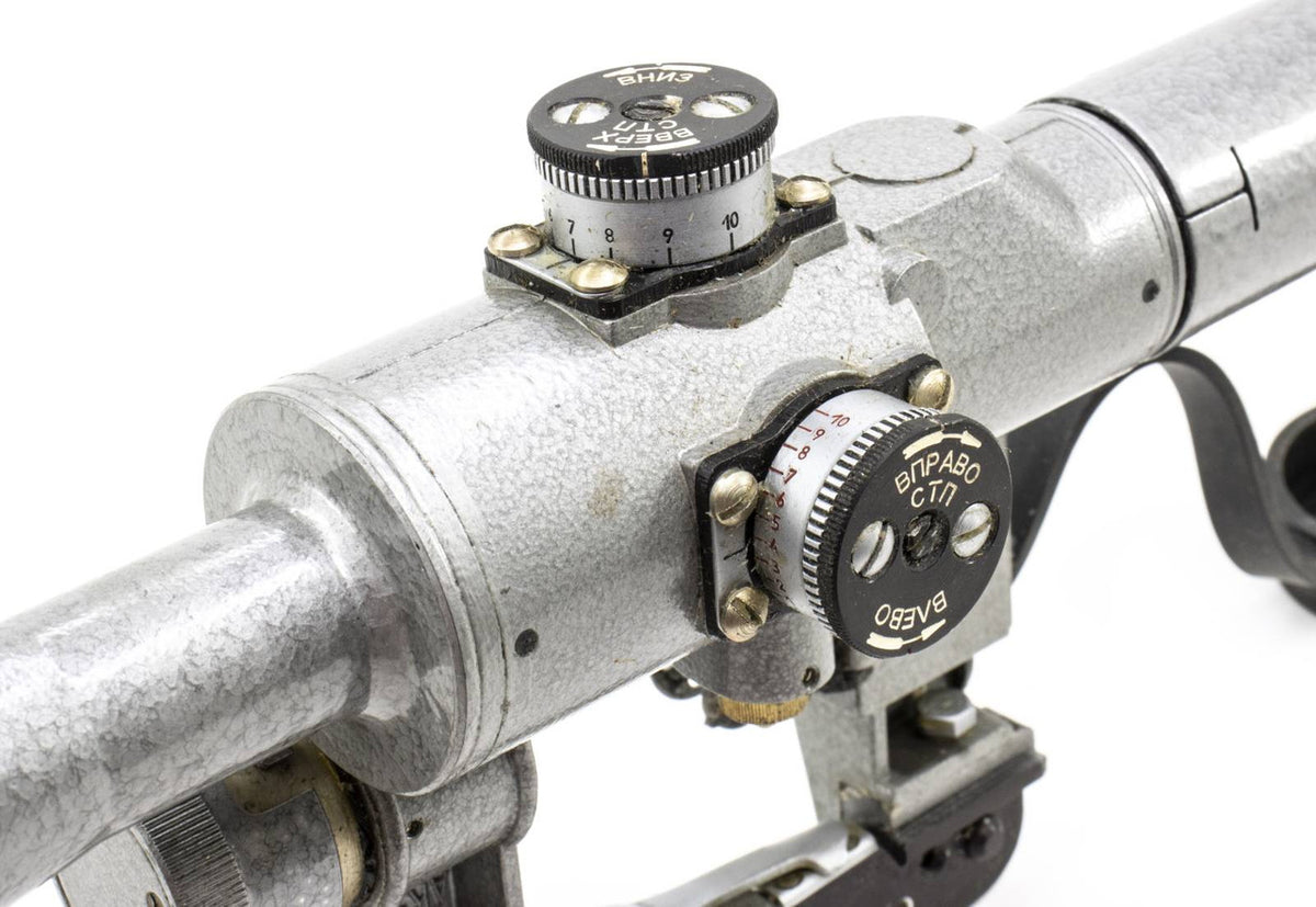 SVD Dragunov Scope 4x24 POSP - 1000m Range Finding Reticule Calibrated For 1.7m Height- Red Illuminated Reticle