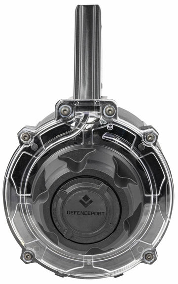 DefencePort DRM12 Drum Magazine Black Polymer with Clear Black 20rd 12 Gauge for Tokarev, Panzer, AR-12, MKA 1919