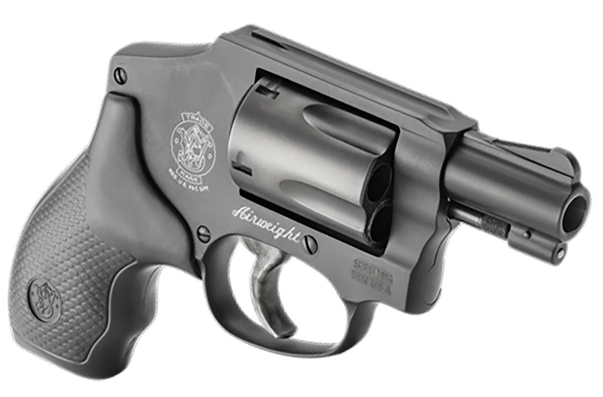 Smith & Wesson 150544 Model 442 38 S&W Spl +P 5rd 1.88 Black Stainless Steel Barrel, Black Caron Steel Cylinder, Black Aluminum Frame with Black Polymer Grip & No Internal Lock