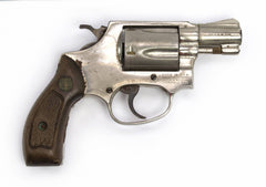 S&W 36 .38 SPL 2" BARREL FIXED SIGHTS ROUND BUTT NICKEL