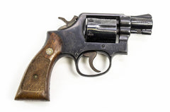 Smith & Wesson 10-7 .38 Special 6rd 2 Revolver Checkered Wood Grips-USED