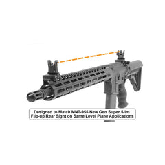 UTG MNT-755 Low Profile Front Sight AR-15 Black Hardcoat Anodized Folding Black
