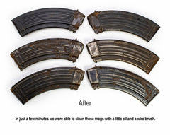 Original Romanian Military AK-47 30rd Steel Magazine - 6 Pack